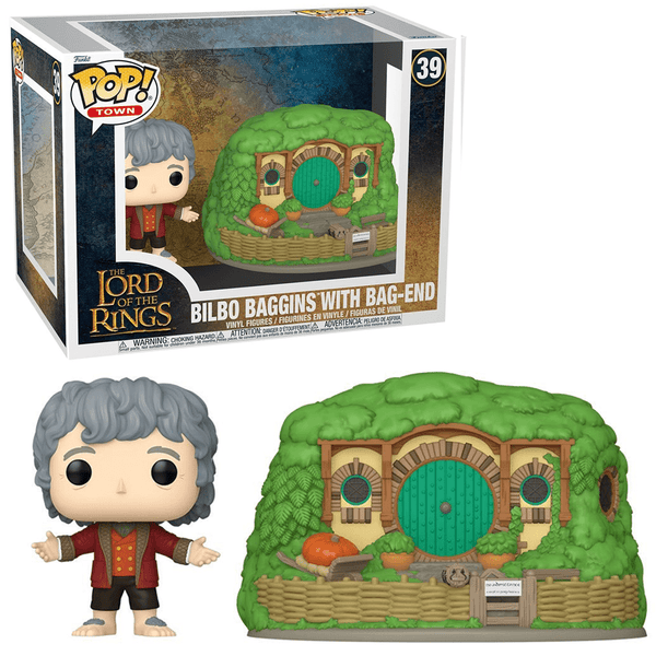 Funko - Bilbo Baggins with Bag - End (The Lord of The Rings) - Town Pop! Vinyl Figure *Pre - Order* - Top CollectiblesVinyl FiguresFunko