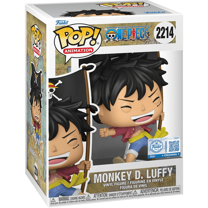 Funko - Monkey D. Luffy with Flag (One Piece) - Pop! Vinyl Figure *Entertainment Earth Exclusive* - Top CollectiblesVinyl FiguresFunko