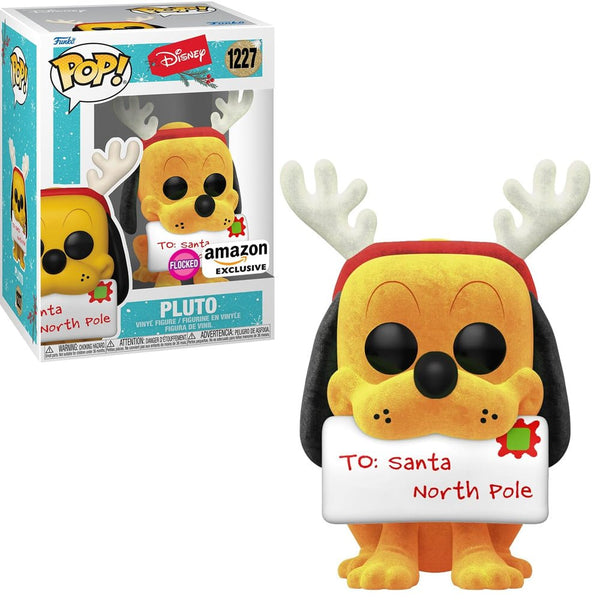 Funko - Pluto (Disney Holiday) - Pop! Vinyl Figure *Flocked - Amazon Exclusive* - Top CollectiblesVinyl FiguresFunko