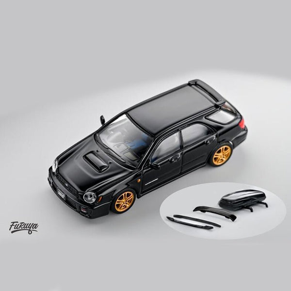 Furuya - Subaru Impreza WRX STi Wagon "Bug Eye" w/ Roof Box - Black - Top CollectiblesDiecastFuruya