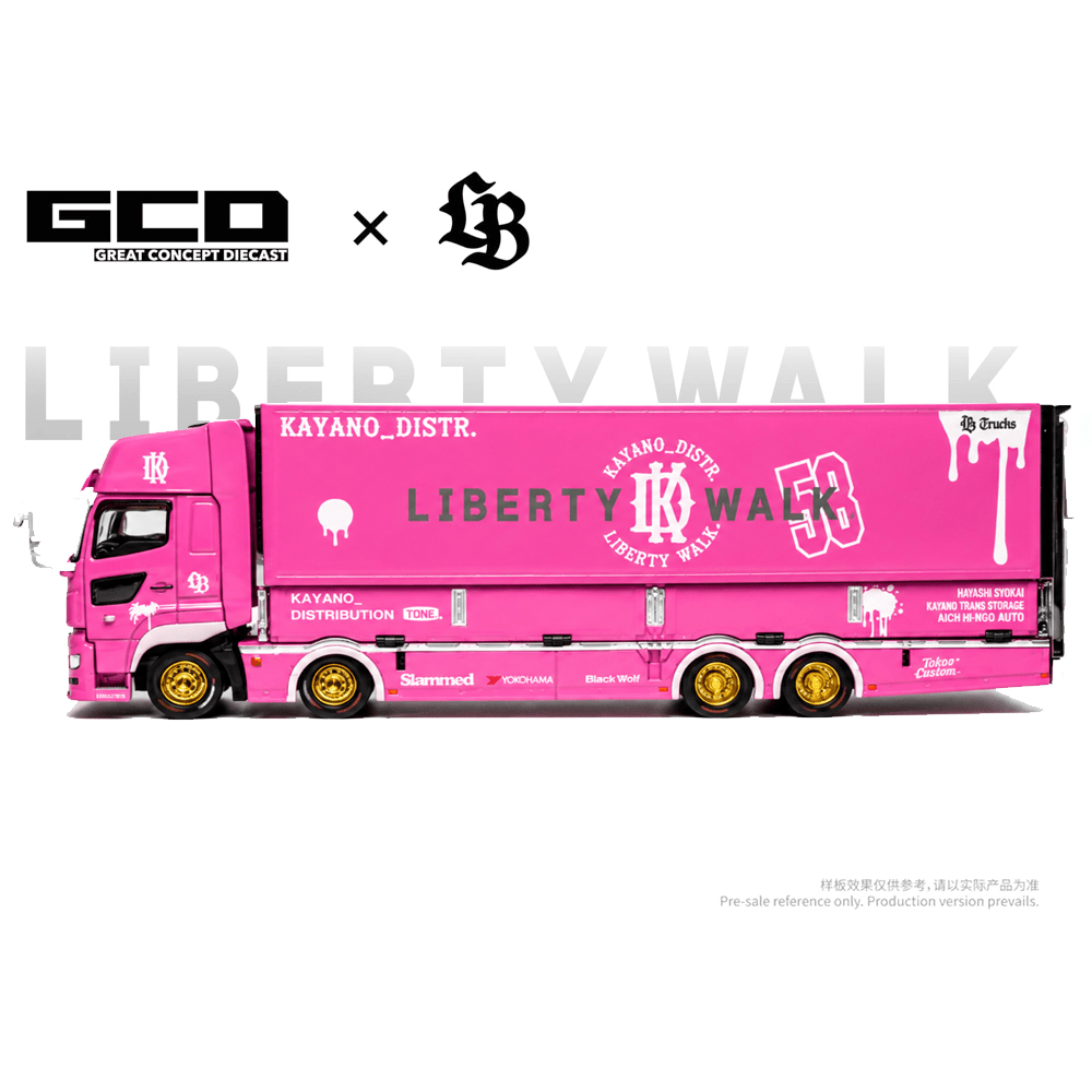 GCD - HINO 700 LB Pink - Kayano Distr. Edition - Top CollectiblesDiecastGCD