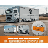 GCD - Mitsubishi Fuso Super Great Transporter Sakon Logix "Liberty Walk" - White - Top CollectiblesDiecastGCD