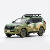 GCD - Toyota Prado 150 - Green World Map Muddy Livery - Top CollectiblesDiecastGCD