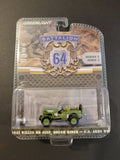 Greenlight - 1942 Willys MB Jeep Rough Rider - U.S. Army WWII - 2022 Battalion 64 Series - Top CollectiblesDiecastGreenlight