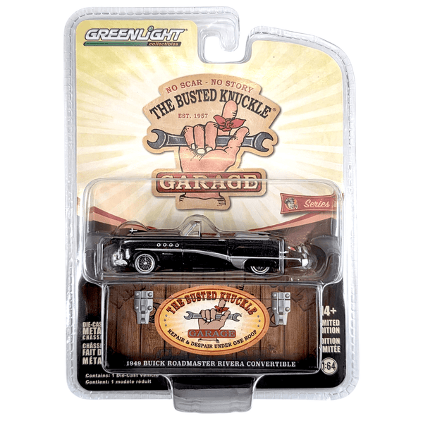 Greenlight - 1949 Buick Roadmaster Rivera Convertible - 2023 The Busted Knuckle Garage Series - Top CollectiblesDiecastGreenlight