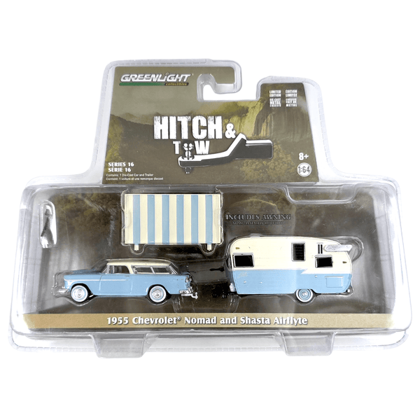 Greenlight - 1955 Chevrolet Nomad & Shasta Airflyte - 2019 Hitch & Tow Series - Top CollectiblesToy CarsGreenlight