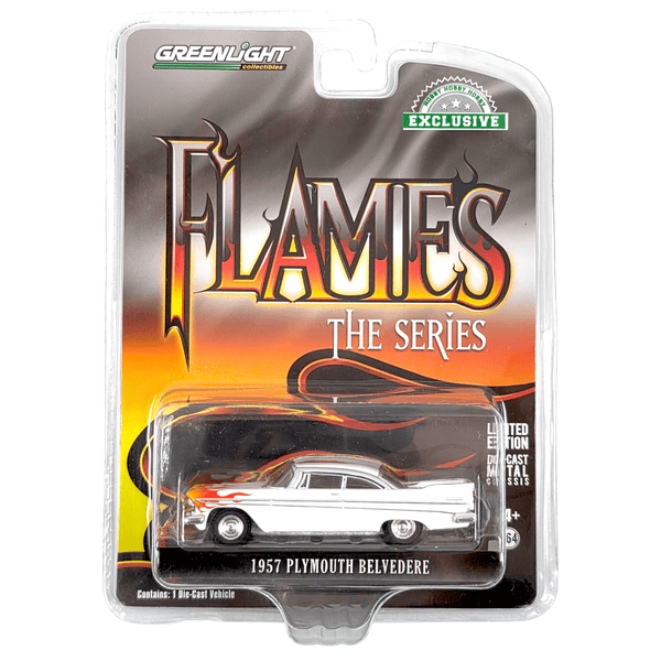 Greenlight - 1957 Plymouth Belvedere - 2022 Flames Series *Hobby Exclusive* - Top CollectiblesDiecastGreenlight
