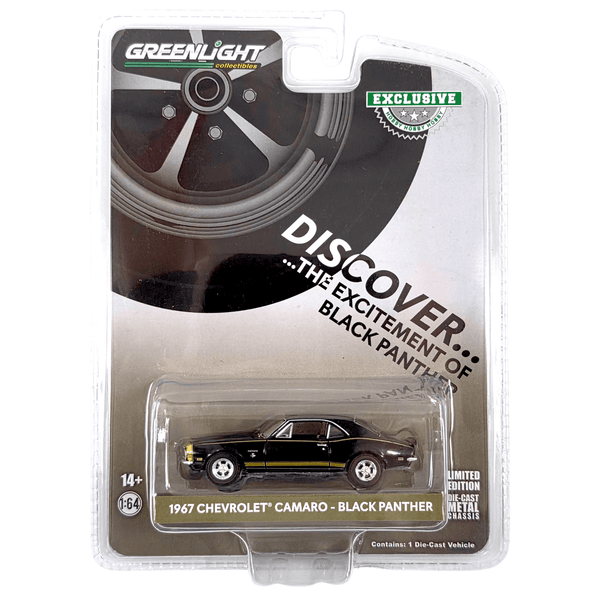 Greenlight - 1967 Chevrolet Camaro Black Panther - 2022 *Hobby Exclusive* - Top CollectiblesDiecastGreenlight