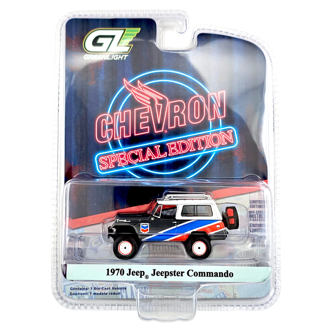 Greenlight - 1970 Jeep Jeepster Commando - 2025 Chevron Special Edition Series - Top CollectiblesDiecastGreenlight