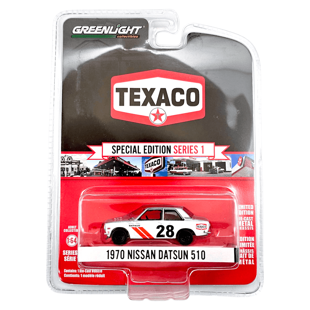 Greenlight - 1970 Nissan Datsun 510 - 2025 Texaco Series - Top CollectiblesDiecastGreenlight