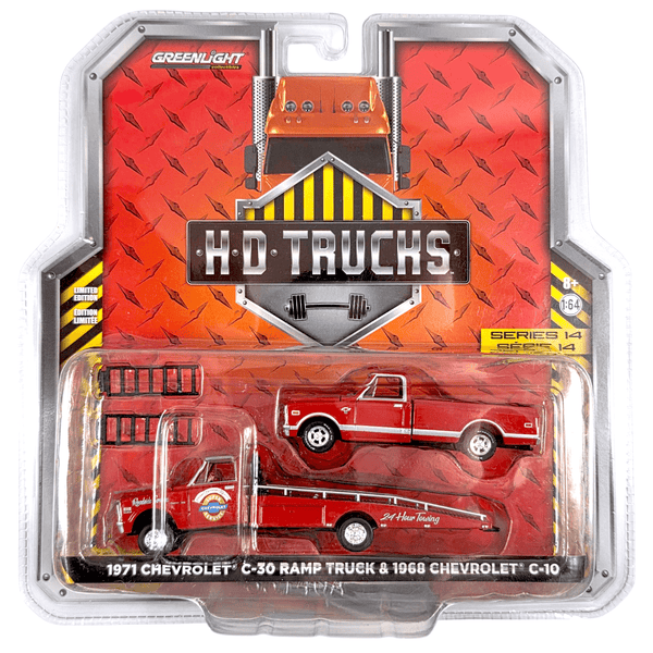 Greenlight - 1971 Chevrolet C - 30 Ramp Truck & 1968 Chevrolet C - 10 - 2018 HD Trucks Series - Top CollectiblesDiecastGreenlight