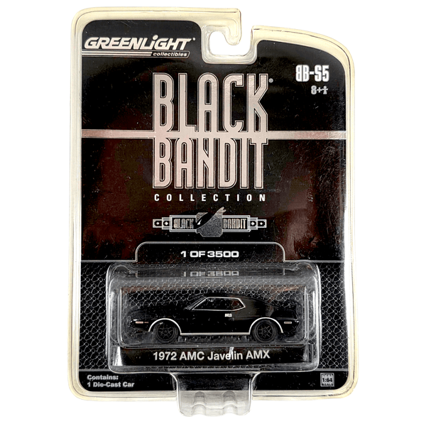 Greenlight - 1972 AMC Javelin AMX - 2009 Black Bandit Series - Top CollectiblesDiecastGreenlight