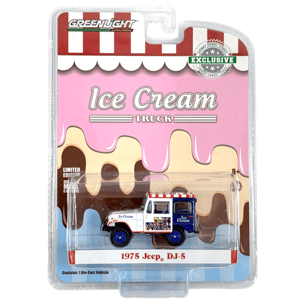 Greenlight - 1975 Jeep DJ - 5 "Ice Cream Truck" - 2019 *Hobby Exclusive* - Top CollectiblesDiecastGreenlight
