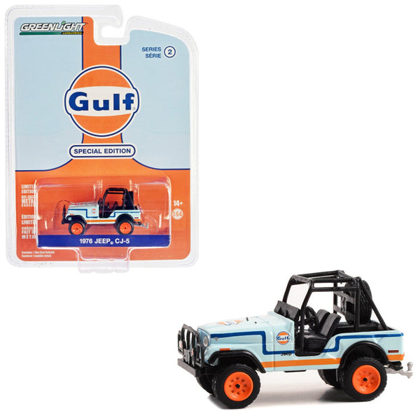 Greenlight - 1976 Jeep CJ - 5 - 2024 Gulf Oil Special Edition Series 2 - Top CollectiblesDiecastGreenlight