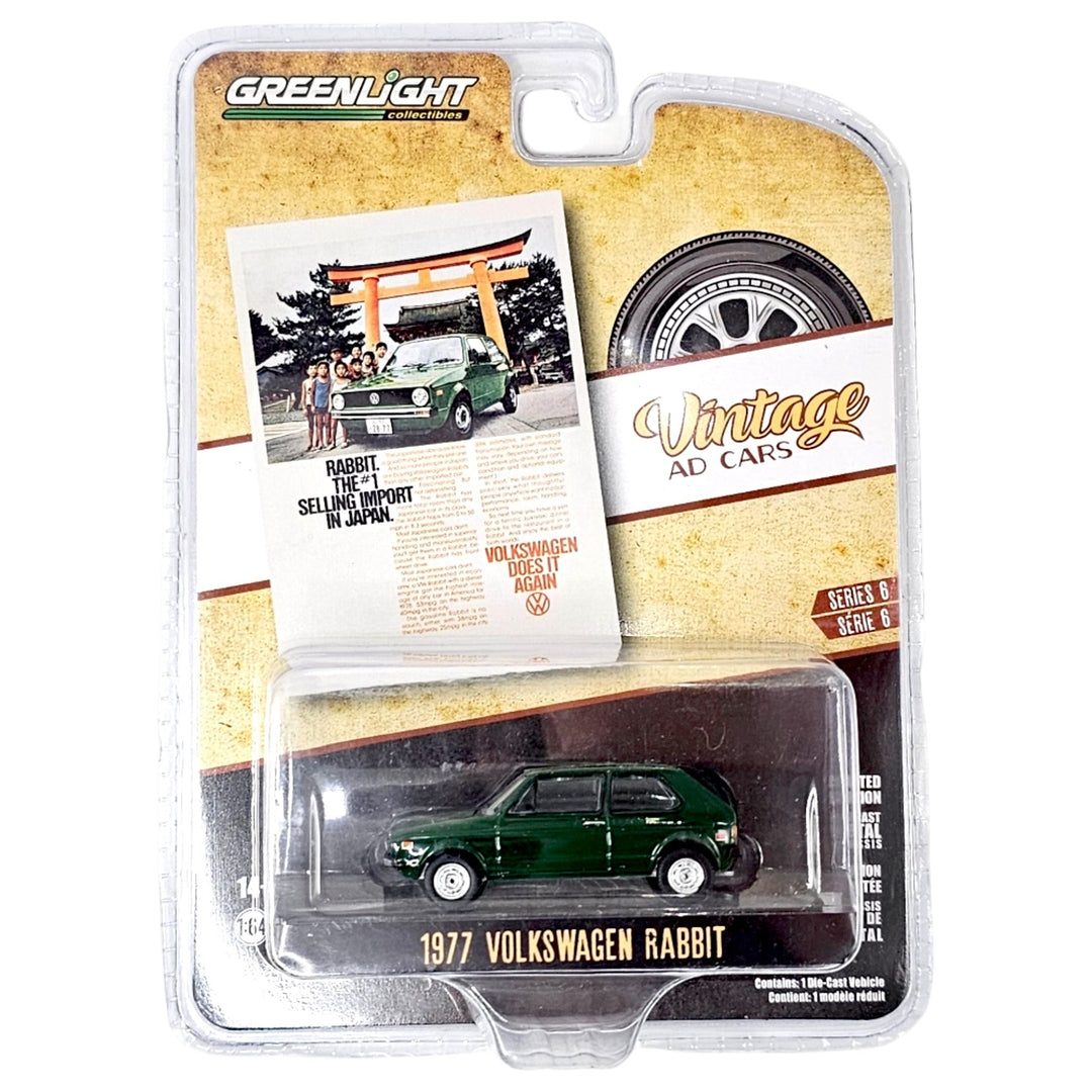 Greenlight - 1977 Volkswagen Rabbit - 2021 Vintage Ad Cars Series - Top CollectiblesDiecastGreenlight
