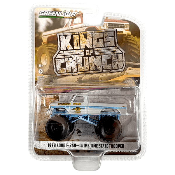 Greenlight - 1979 Ford F - 250 "Crime Time State Trooper" - 2023 Kings of Crunch Series - Top CollectiblesDiecastGreenlight