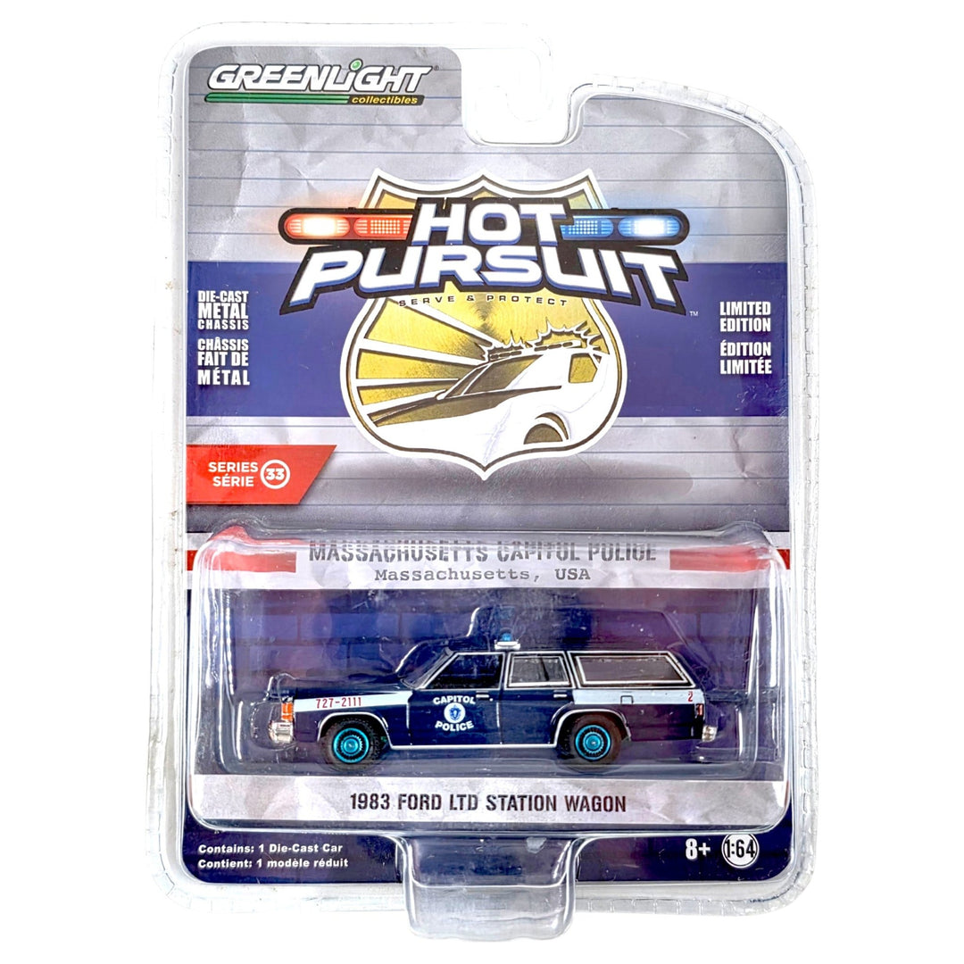 Greenlight - 1983 Ford LTD Station Wagon - 2019 Hot Pursuit Series *Chase* - Top CollectiblesDiecastGreenlight