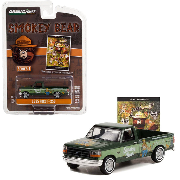 Greenlight - 1995 Ford F - 250 - 2022 Smokey Bear Series 1 - Top CollectiblesDiecastGreenlight