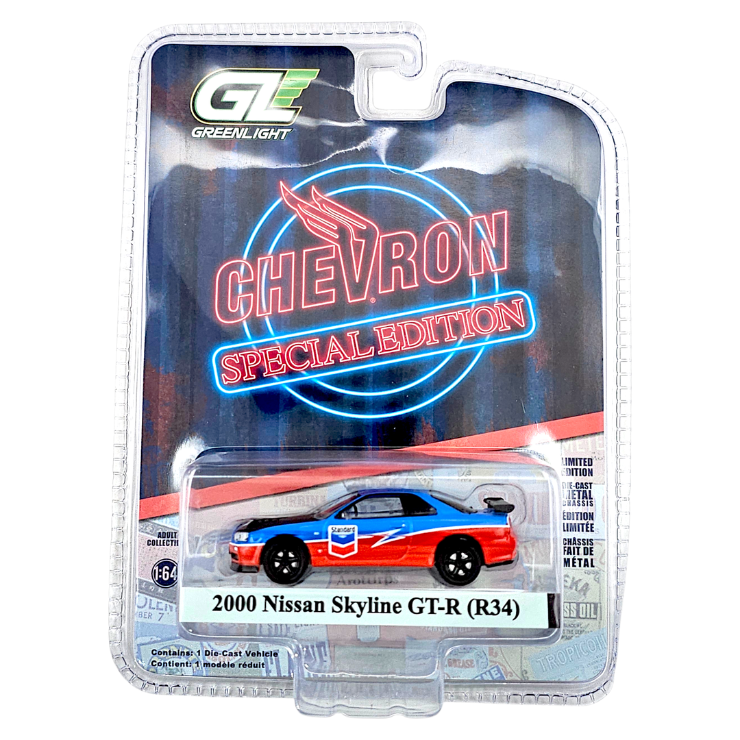 Greenlight - 2000 Nissan Skyline GT - R (R34) - 2025 Chevron Special Edition Series - Top CollectiblesDiecastGreenlight