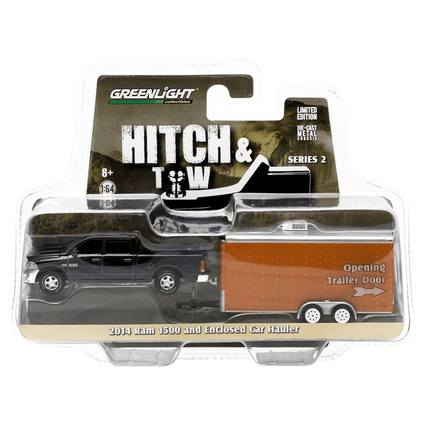 Greenlight - 2014 Ram 1500 & Enclosed Car Hauler - 2015 Hitch & Tow Series - Top CollectiblesToy CarsGreenlight