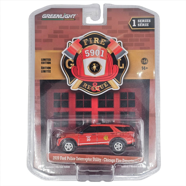 Greenlight - 2020 Ford Police Interceptor Utility - 2021 Fire & Rescue Series - Top CollectiblesDiecastGreenlight