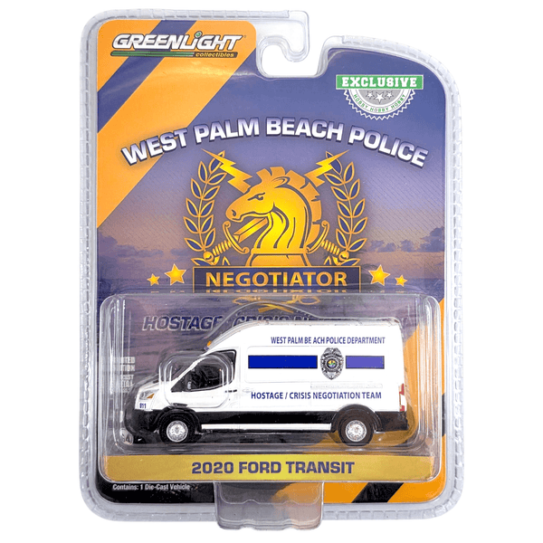 Greenlight - 2020 Ford Transit West Palm Beach Police - 2021 *Hobby Exclusive* - Top CollectiblesDiecastGreenlight