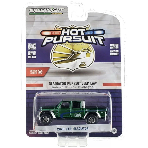 Greenlight - 2020 Jeep Gladiator - 2022 Hot Pursuit Series *Chase* - Top CollectiblesDiecastGreenlight