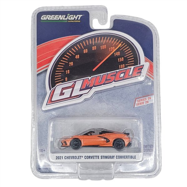 Greenlight - 2021 Chevrolet Corvette Stingray Convertible - 2021 GL Muscle Series - Top CollectiblesDiecastGreenlight