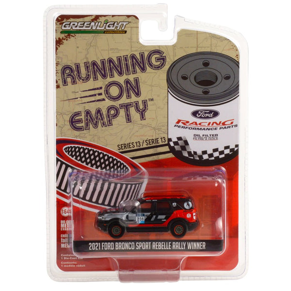 Greenlight - 2021 Ford Bronco Sport Rebelle Rally Winner - 2021 Running on Empty Series - Top CollectiblesDiecastGreenlight