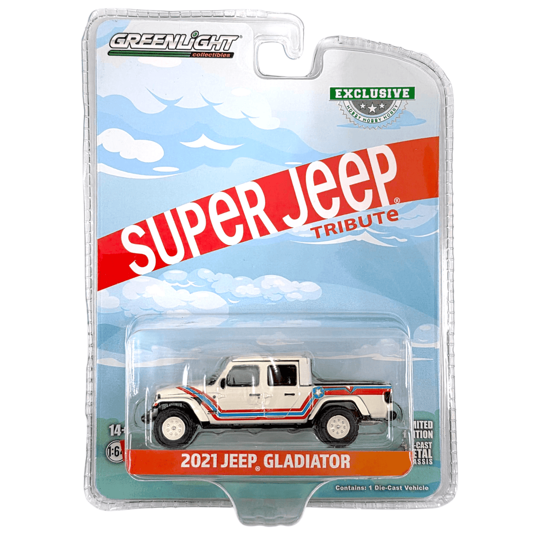 Greenlight - 2021 Jeep Gladiator Super Jeep Tribute - 2022 *Hobby Exclusive* - Top CollectiblesDiecastGreenlight