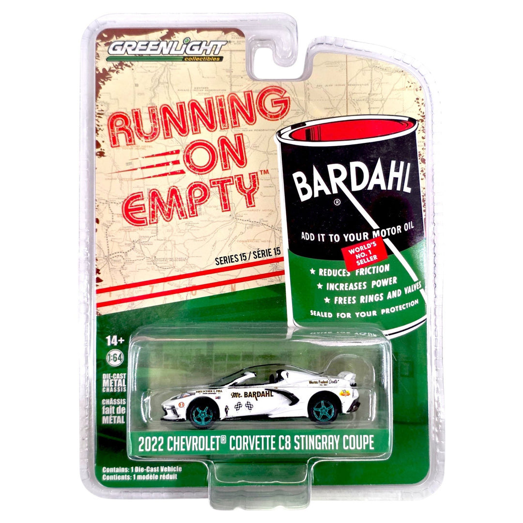 Greenlight - 2022 Chevrolet Corvette C8 Stingray Convertible - 2023 Running on Empty Series 15 *Chase* - Top CollectiblesDiecastGreenlight