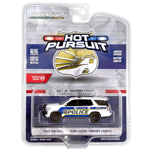 Greenlight - 2022 Chevrolet Tahoe Police Pursuit Vehicle - 2025 Hot Pursuit Series - Top CollectiblesDiecastGreenlight