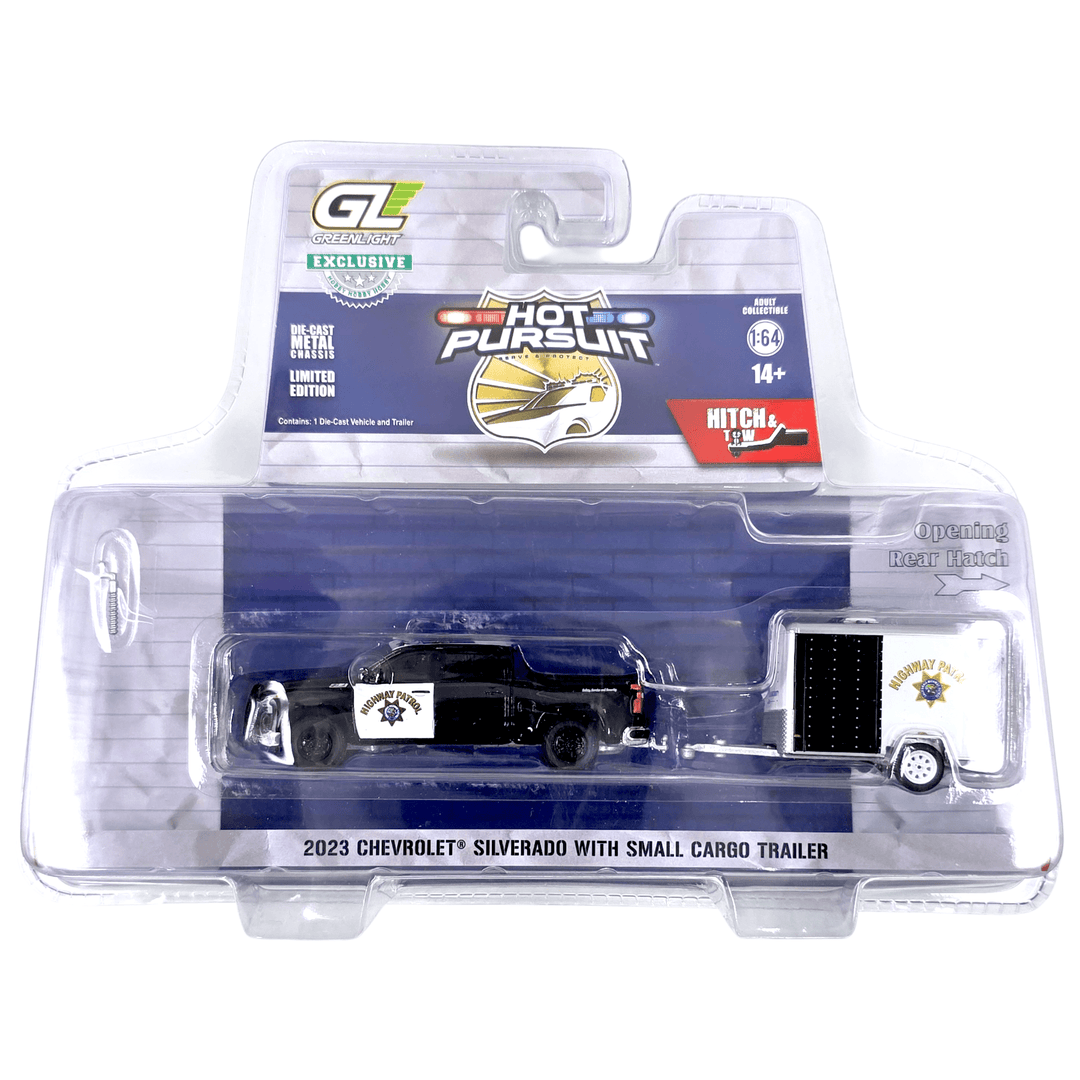 Greenlight - 2023 Chevrolet Silverado & Small Cargo Trailer - 2025 Hitch & Tow Series - Top CollectiblesDiecastGreenlight