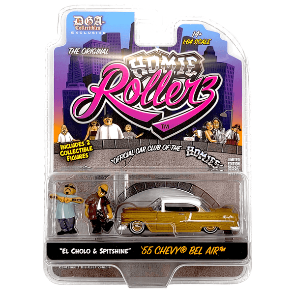 Greenlight X DGA - '55 Chevy Bel Air - 2025 Homie Rollerz Series *Chase* - Top CollectiblesDiecastGreenlight