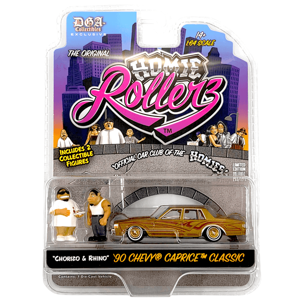 Greenlight X DGA - '90 Chevy Caprice Classic - 2025 Homie Rollerz Series *Chase* - Top CollectiblesDiecastGreenlight