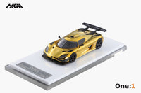 HKM - Koenigsegg One:1 - Chrome Gold - Top CollectiblesDiecastHKM