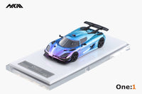 HKM - Koenigsegg One:1 - Chrome Gradient Blue - Top CollectiblesDiecastHKM