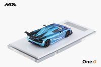 HKM - Koenigsegg One:1 - Chrome Gradient Blue - Top CollectiblesDiecastHKM