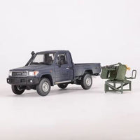 Hobby Fans - Toyota Land Cruiser LC79 War Pickup w/ Turret - Dark Blue - Top CollectiblesDiecastHobby Fans