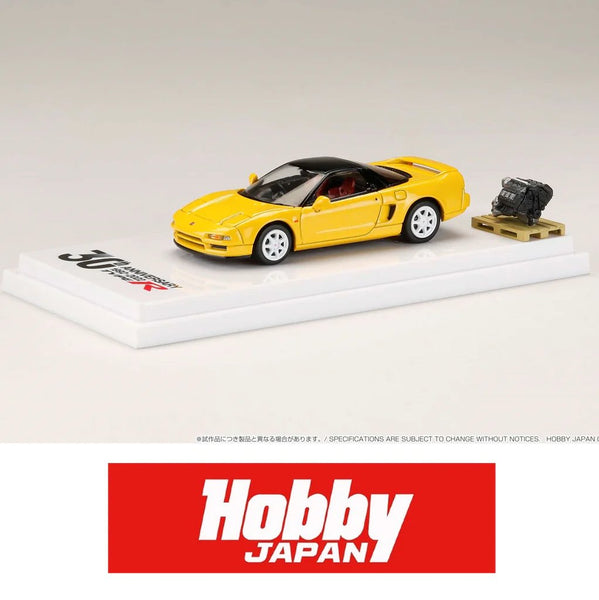 Hobby Japan - 1994 Honda NSX (NA1) Type R 30th Anniversary w/ Engine Display - Pearl Yellow - Top CollectiblesDiecastHobby Japan