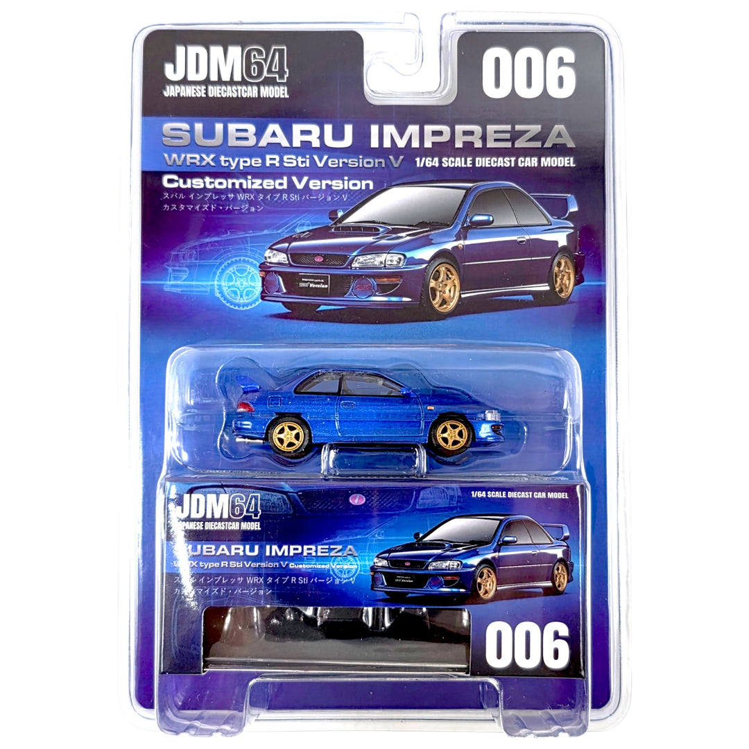 Hobby Japan - Subaru Impreza WRX Type R STi Version V - Blue - JDM64 Series - Top CollectiblesDiecastHobby Japan