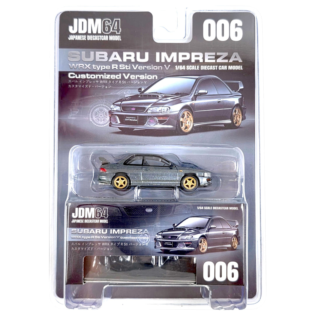 Hobby Japan - Subaru Impreza WRX Type R STi Version V - Grey - JDM64 Series - Top CollectiblesDiecastHobby Japan