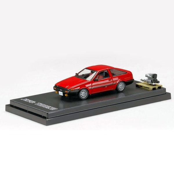 Hobby Japan - Toyota Sprinter Trueno GTV (AE86) w/ Engine Display - Red - Top CollectiblesDiecastHobby Japan