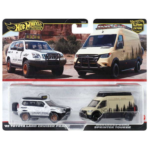 Hot Wheels - '05 Toyota Land Cruiser Prado & Mercedes - Benz Sprinter Trueno - 2023 Car Culture 2 - Pack - Top CollectiblesDiecastHot Wheels