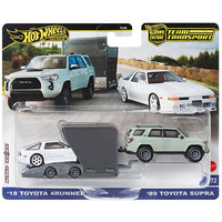 Hot Wheels - '18 Toyota 4Runner & '89 Toyota Supra - 2024 Team Transport Series - Top CollectiblesDiecastHot Wheels