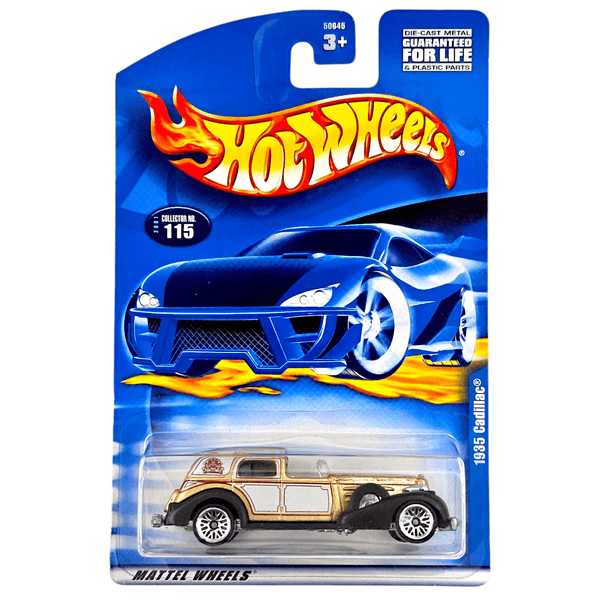 Hot Wheels - 1935 Cadillac - 2001 *Card Variation* - Top CollectiblesDiecastHot Wheels
