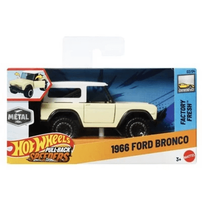 Hot Wheels - 1966 Ford Bronco - 2025 Pull - Back Speeders Series *1/43 Scale* - Top CollectiblesDiecastHot Wheels