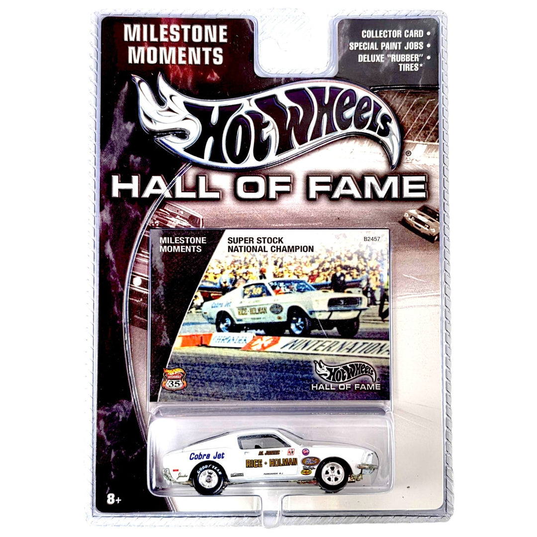 Hot Wheels - 1968 Ford Mustang 428 Cobra Jet Super Stock - 2003 Hall of Fame: Milestone Moments Series - Top CollectiblesDiecastHot Wheels