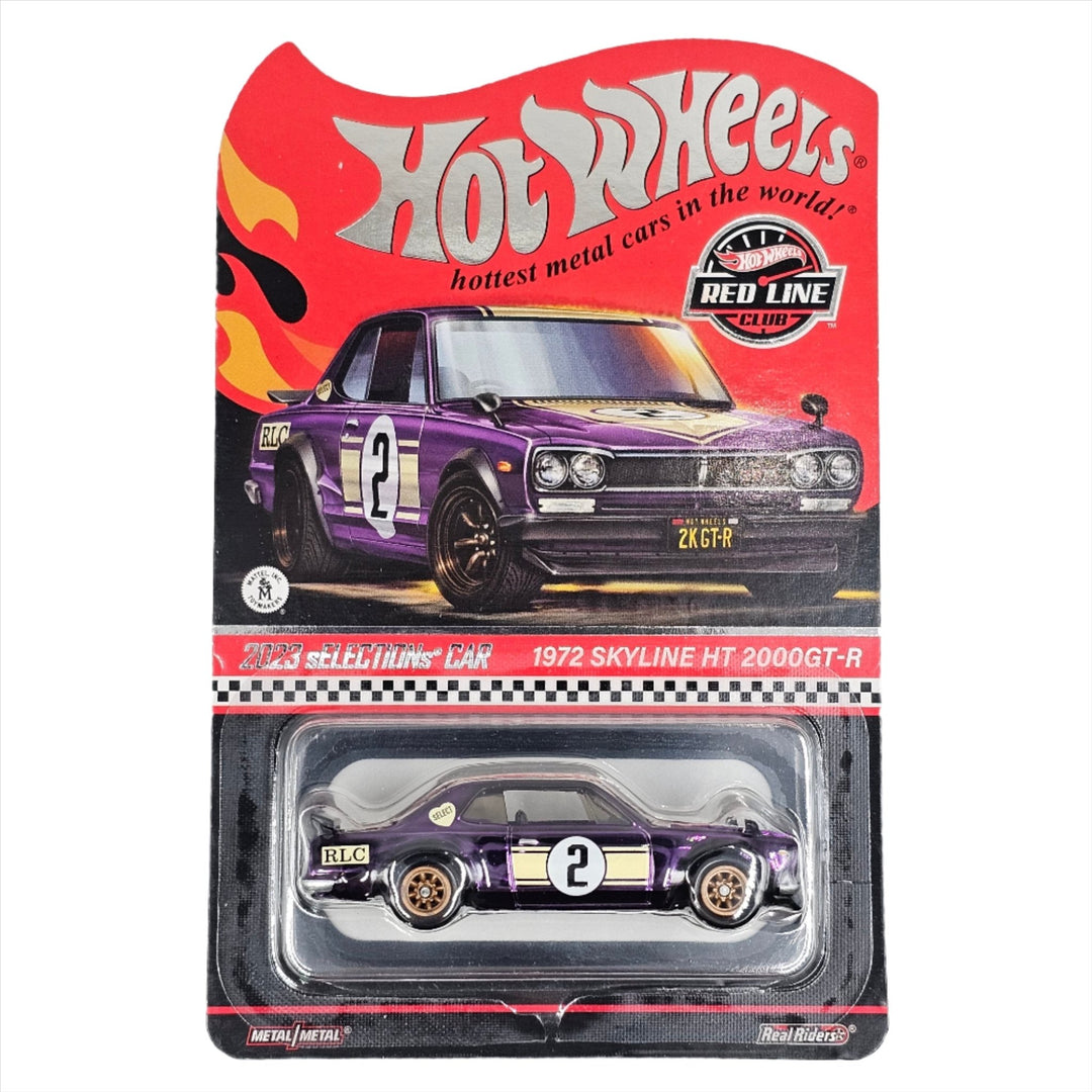 Hot Wheels - 1972 Skyline HT 2000GT - R - 2023 *Red Line Club Exclusive* w/ Protector - Top CollectiblesDiecastHot Wheels