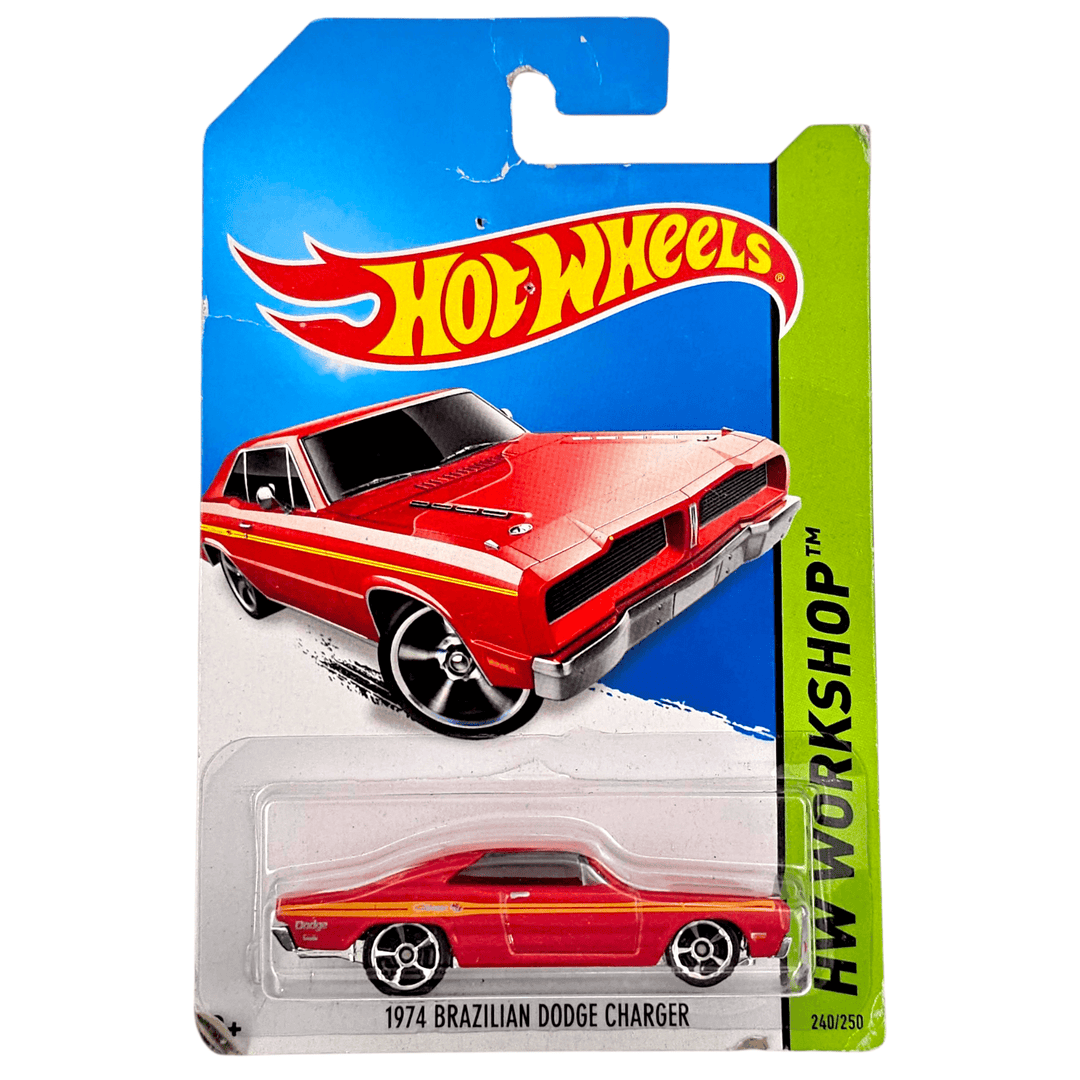 Hot Wheels - 1974 Brazilian Dodge Charger - 2014 *Card Variation* - Top CollectiblesDiecastHot Wheels